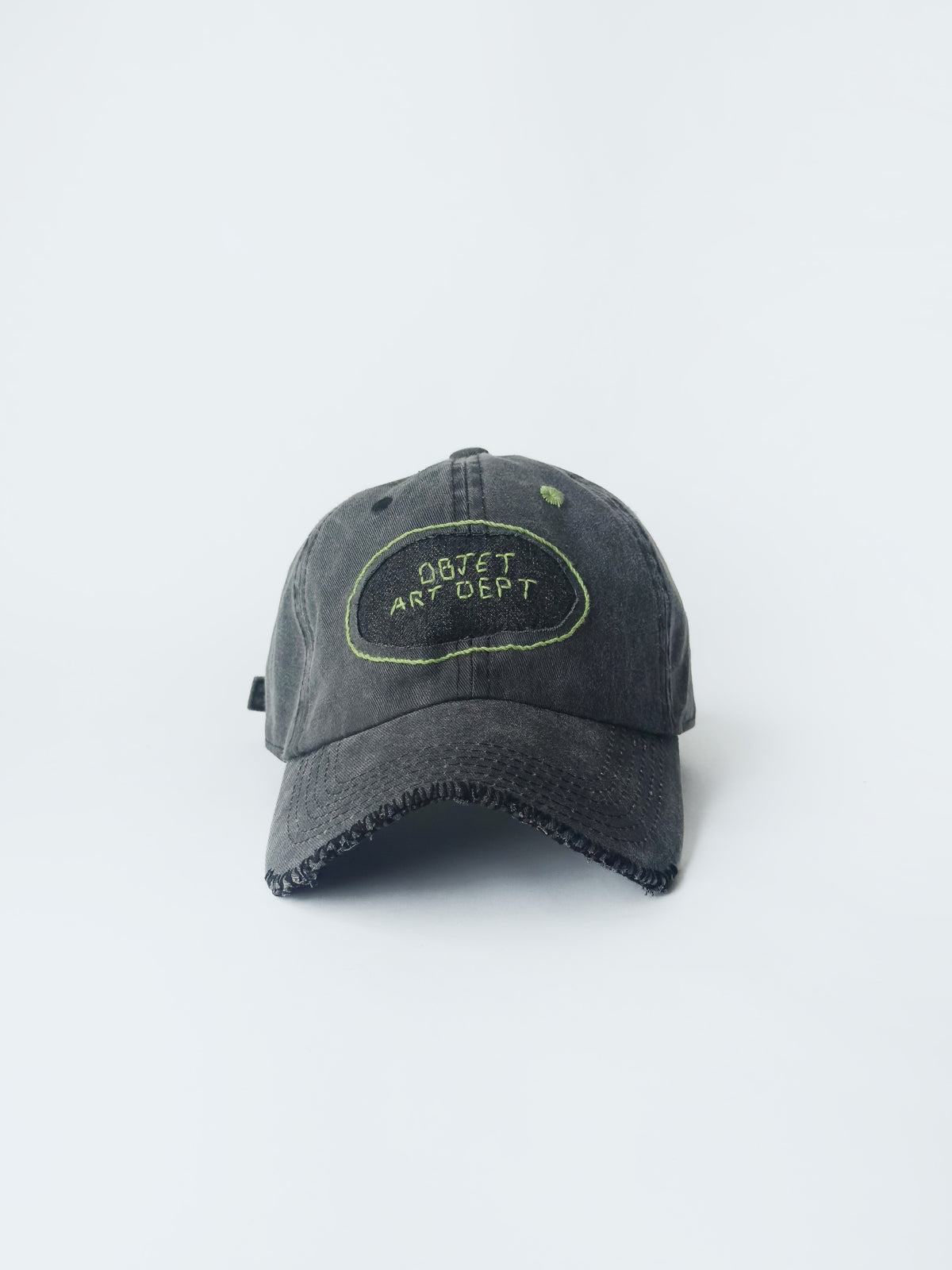 02-11 "La Casquette" Washed Black - Art Dept Green