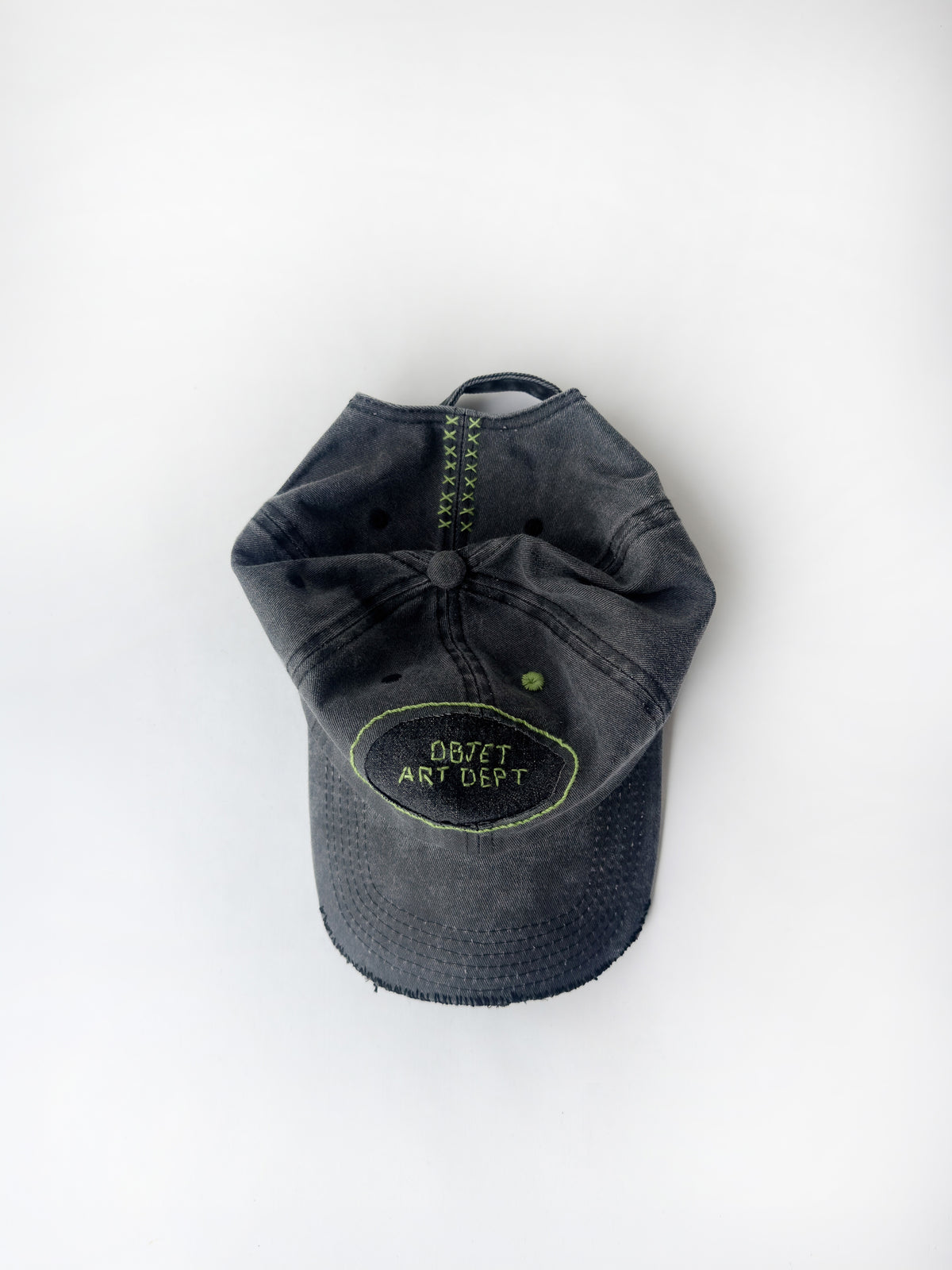 02-11 "La Casquette" Washed Black - Art Dept Green